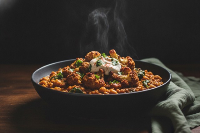 Cauliflower and lentil dal